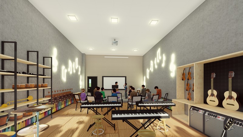 Kids learning keyboard